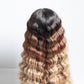 Dashley Lace Unit 13 Ombre Blond Permed Synthetic Wig Dark Roots